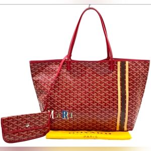 Auth Goyard Goyardine Saint Louis GM Tote Bag